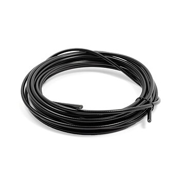 Vajerhölje svart, för vajertillverkning. 6 mm, 5 meter