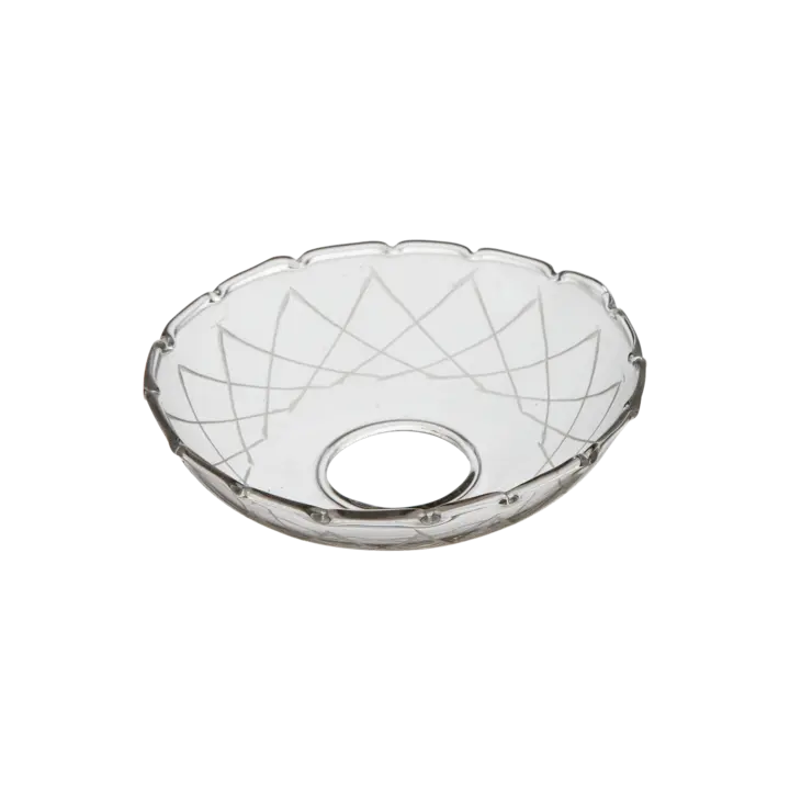 Ljusmanschett i glas med rutmönster