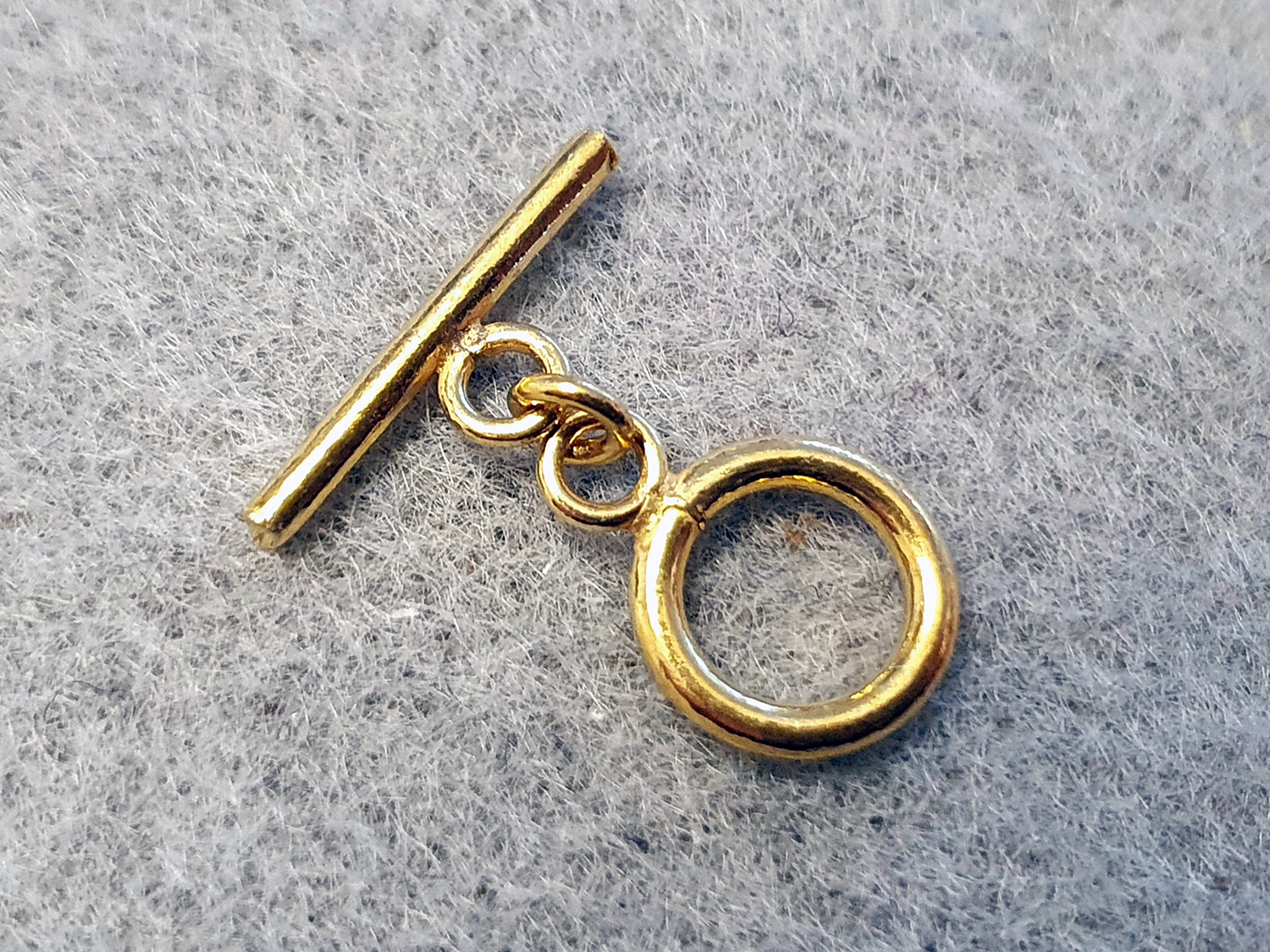 Toggle lock / Ring and pin, 9mm smooth, fg. 925-silver