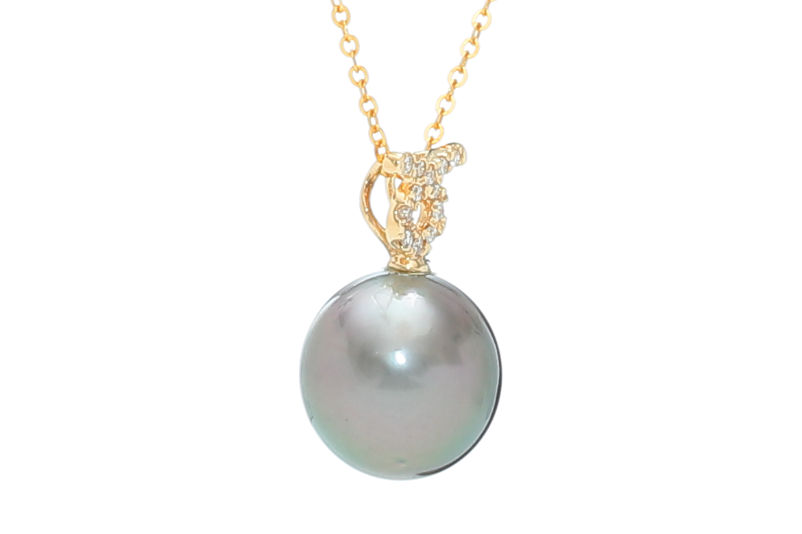 Toro-20 Apr /21 Mag, pendente con perla di Tahiti in oro e diamanti - 2