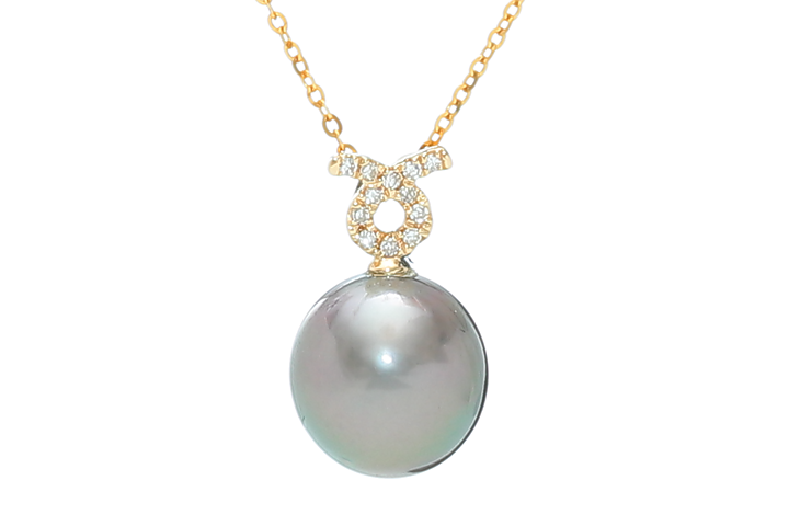 product-image Stier – 20. April/21. Mai, Perlenanhänger Tahiti in Gold mit Diamanten 