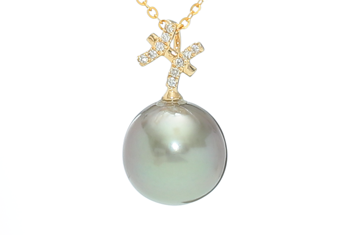 product-image Fische – 19. Februar/20. März, Perlenanhänger Tahiti mit Gold und Diamanten