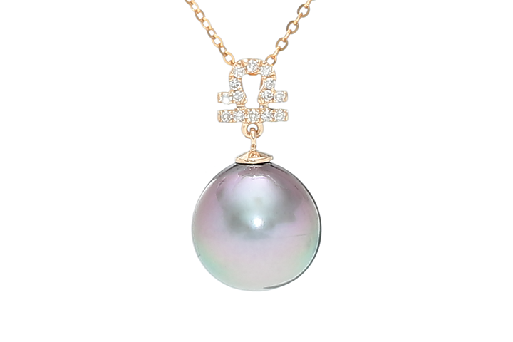 product-image Waage – 23. September/22. Okt., Perlenanhänger Tahiti in Gold mit Diamanten 