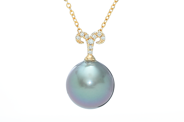 product-image Widder – 21. März/19. April, Perlenanhänger Tahiti in Gold mit Diamanten