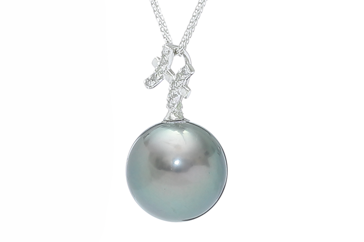 product-image Fische – 19. Februar/20. März, Perlenanhänger Tahiti mit Weißgold und Diamanten