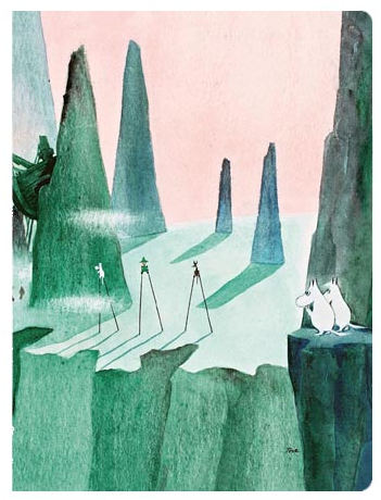 Mumin anteckningsbok med motivet kometen kommer