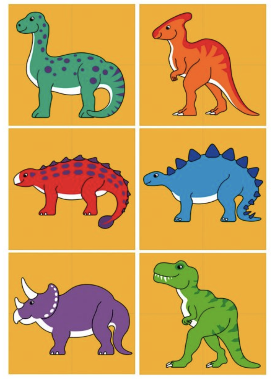 Fairtrade trælegetøjspuslespil med dinosaurer