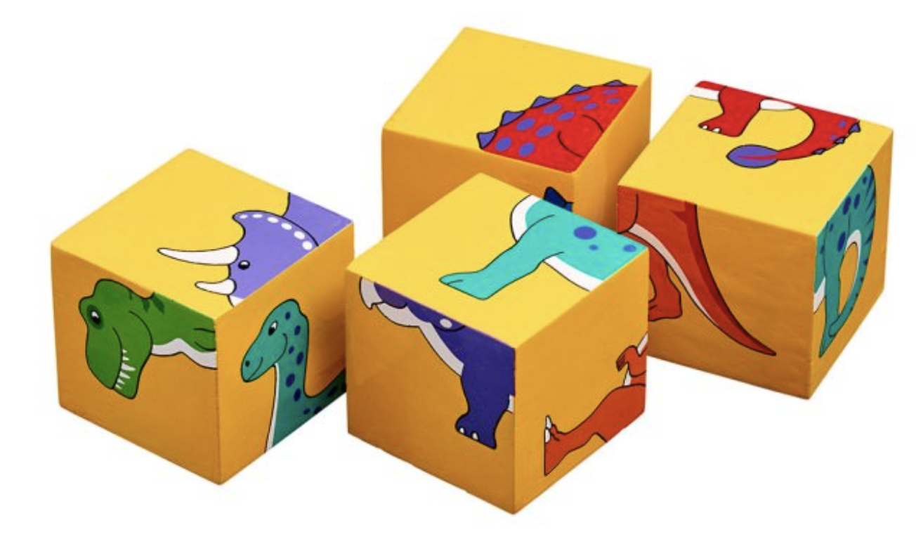 Puslespil for børn med dinosaurer