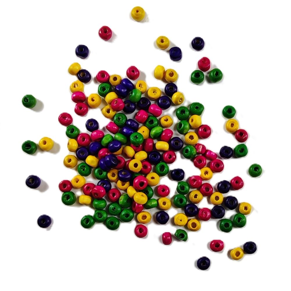 Träpärlor mixade ca 1000st seedbeads - 2
