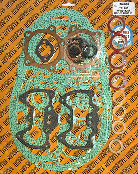 PACKNING SET KOMPLETT TILL HEL MOTOR, ALLA TRIUMPH 650 1963-72