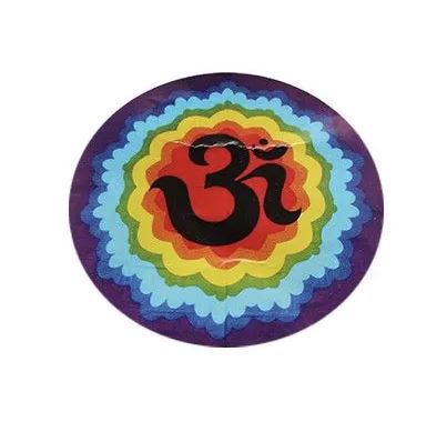 Regnbågen Aum Mandala - Rund   - Väggbonad / Underlägg 