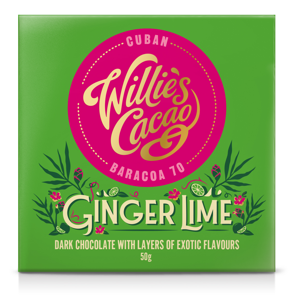 Willie's Cacao - Ingefära & Lime, Cuban 50g