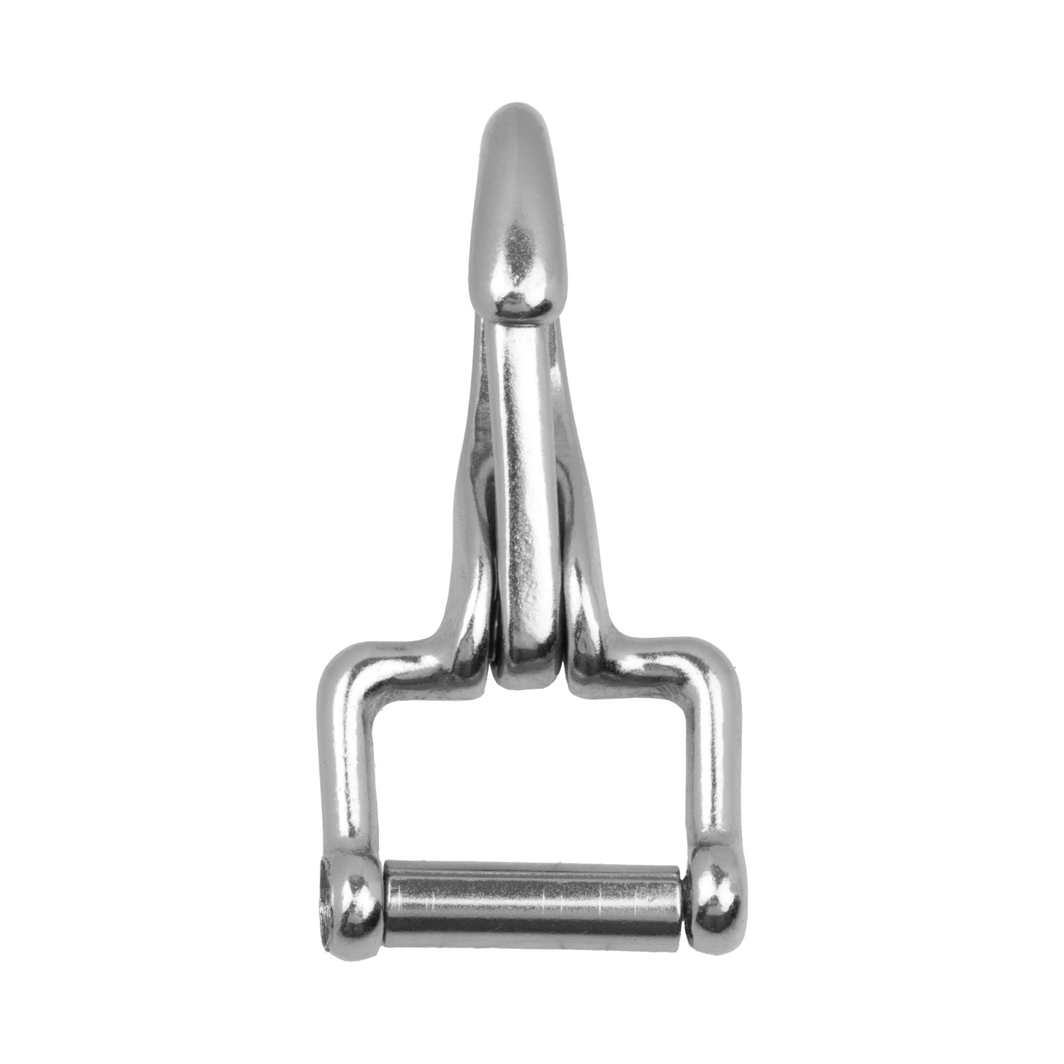 Snap hook with detachable loop, 7 cm, silver - 4