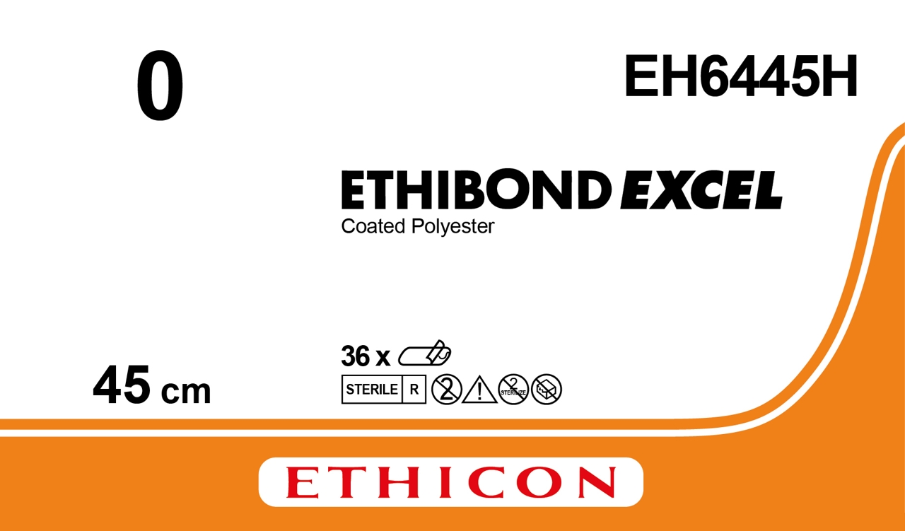 Ethibond suture 0, EH6445H, 6X45 cm green