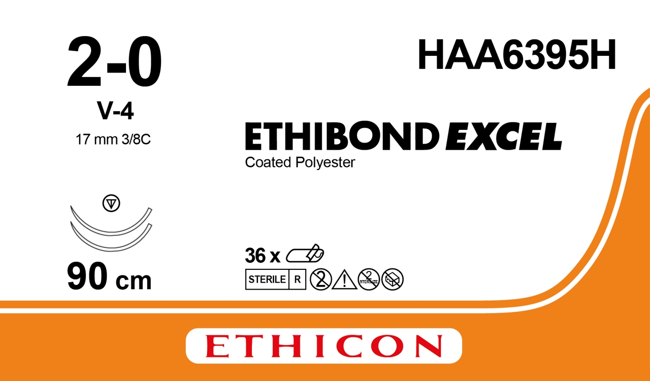 Ethibond suture 2-0, HAA6395H, 2XV-4 90 cm green