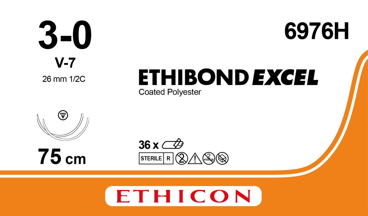 Ethibond suture 3-0, 6976H, 2XV-7 75 cm green