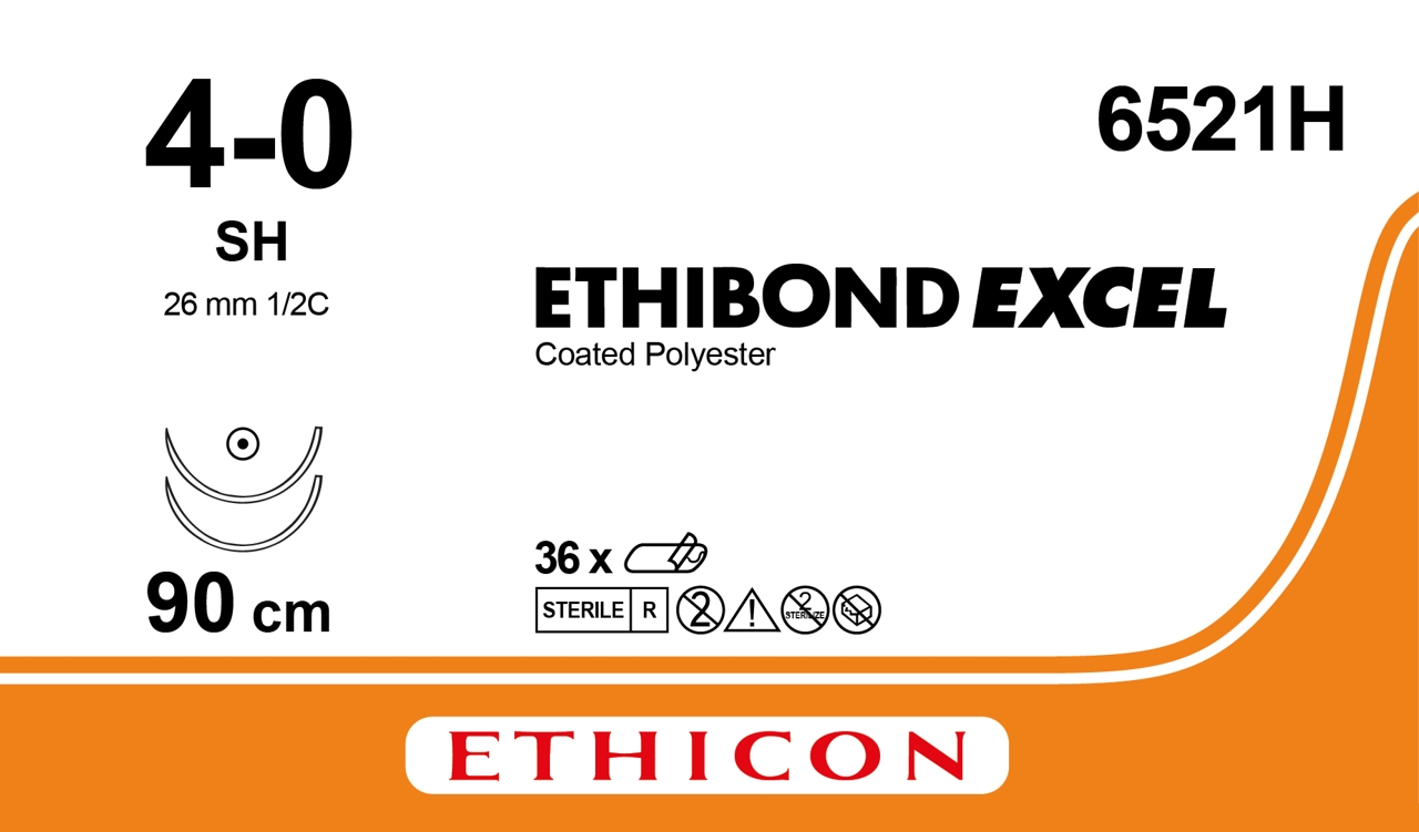 Ethibond sutur 4-0, 6521H, 2XSH 90 cm green