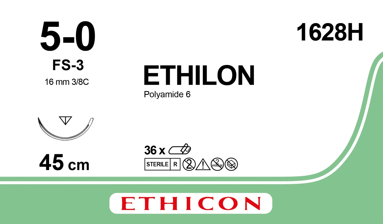 Ethilon suture 5-0, 1628H, FS-3 45 cm black