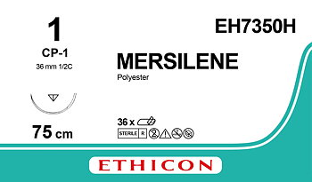 Mersilene suture 1, EH7350H, CP-1 75 cm green