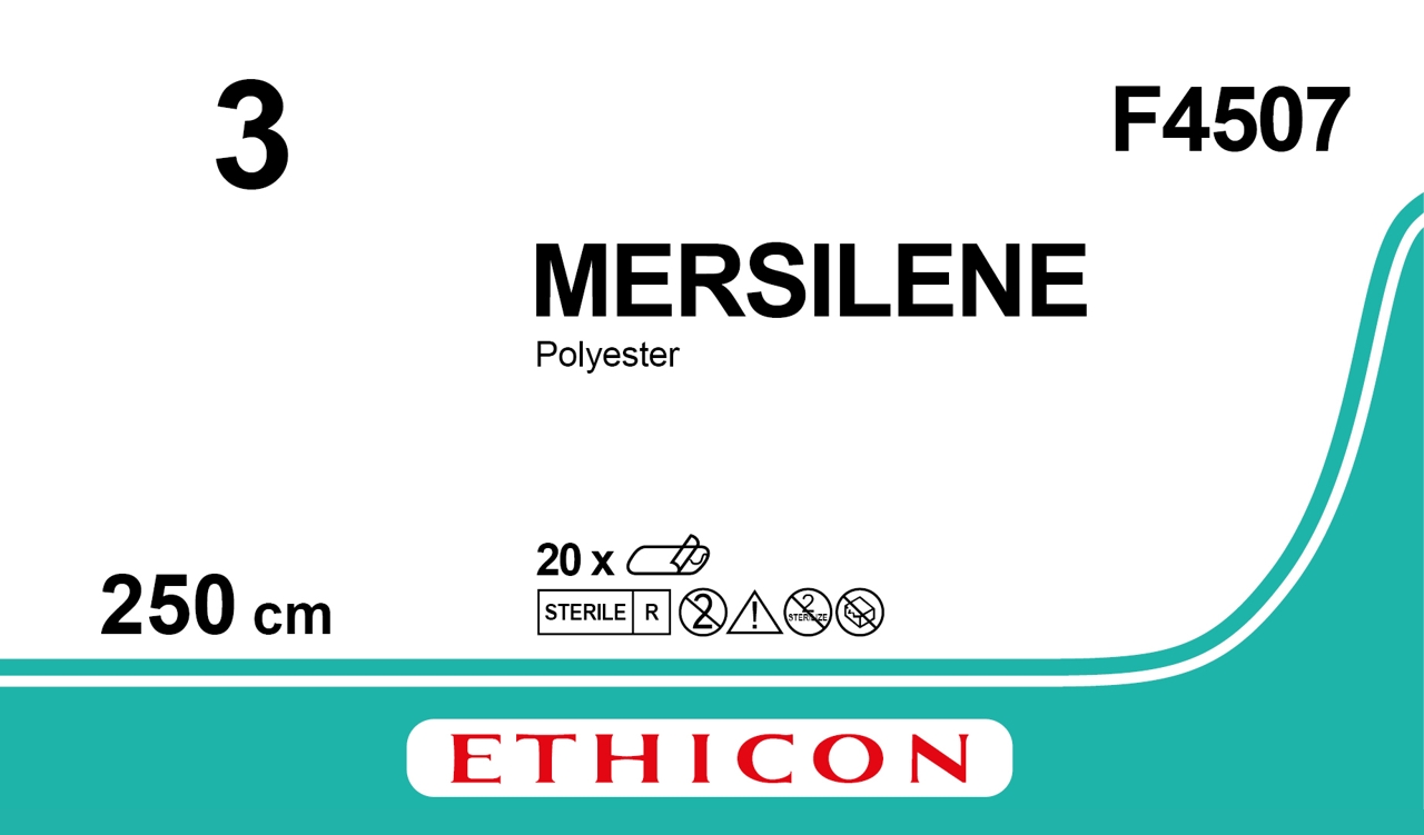 Mersilene sutur 3, F4507, 250 cm green LIGAPAK GRN