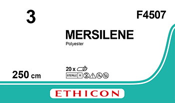 Mersilene suture 3, F4507, 250 cm green LIGAPAK GRN