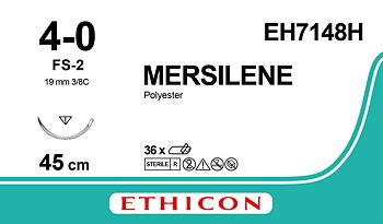 Mersilene suture 4-0, EH7148H, FS-2 45 cm white