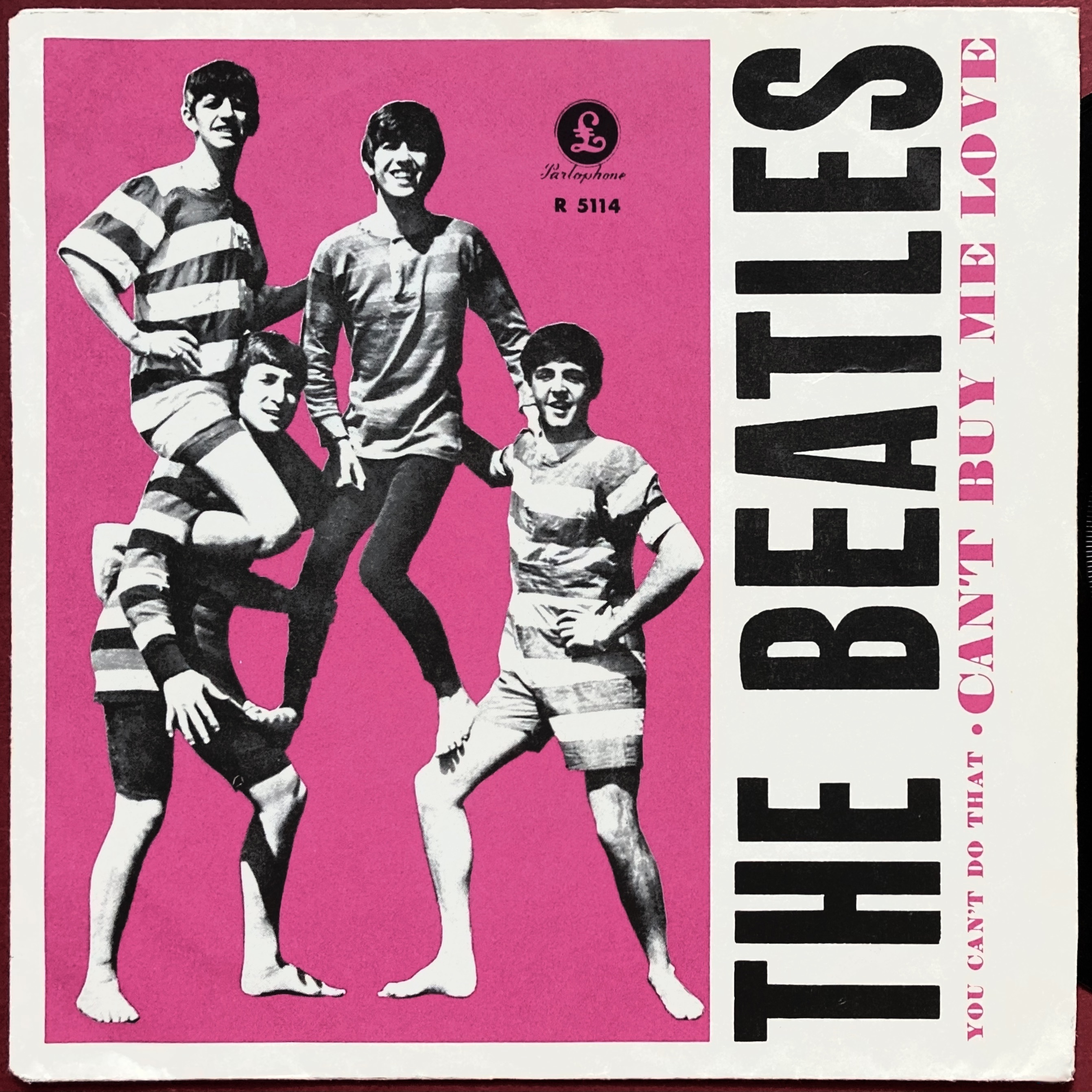 BEATLES - Can´t buy me love 7" Pink Swe PS 1964