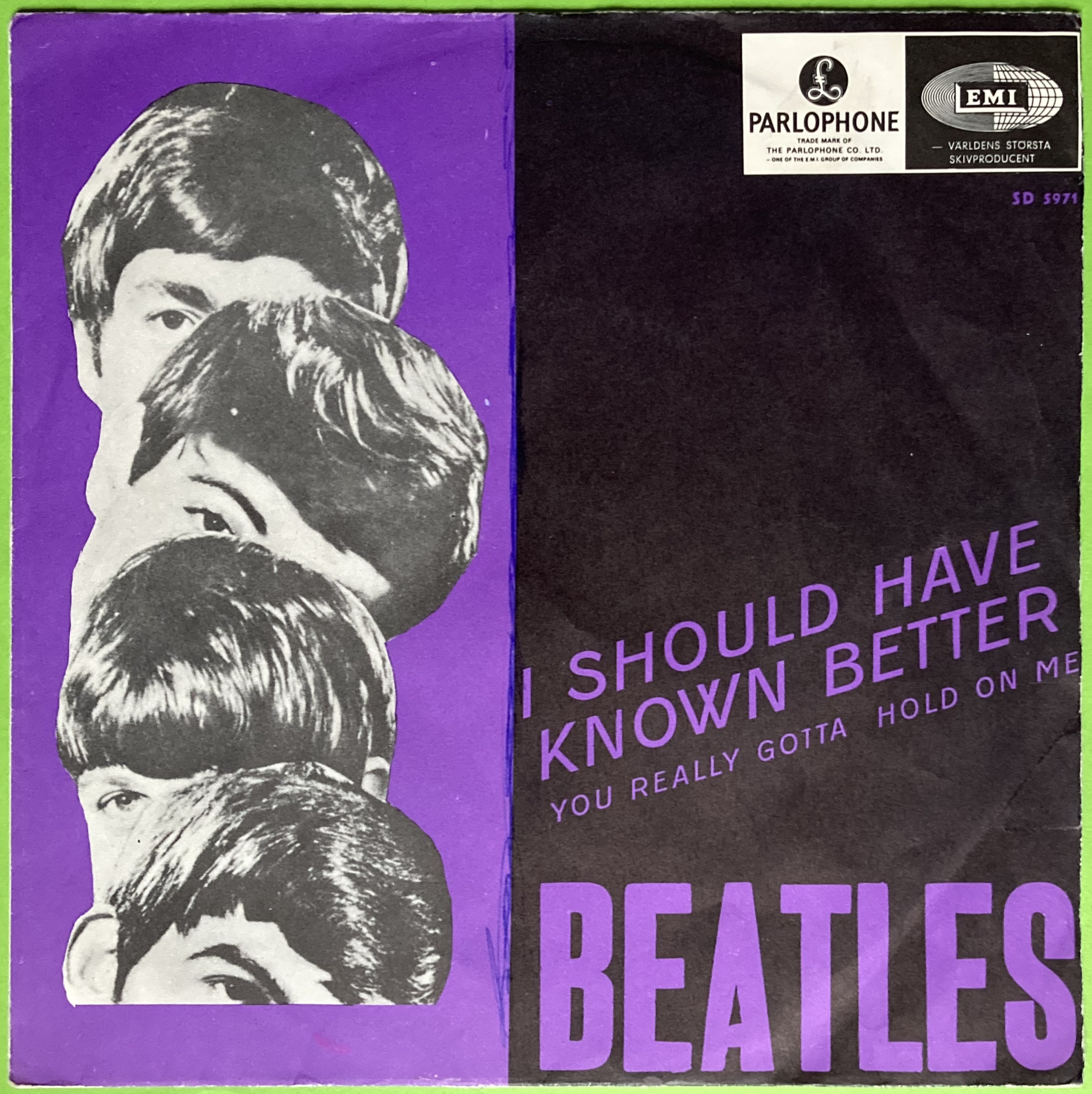 BEATLES - I should have known better 7" LILA Swe PS 1964