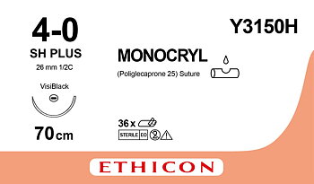 Monocryl sutur 4-0, Y3150H, JB needle VB, 70 cm purple
