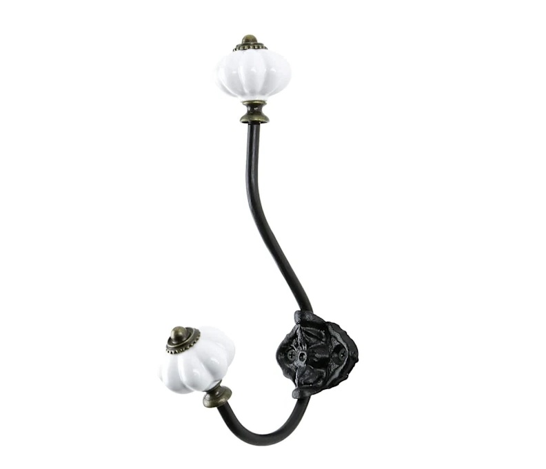 krok brunt smide vit knopp shabby chic lantlig stil byggnadsvård