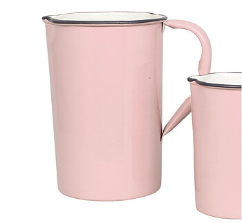 Emaljkanna DEFEKT rosa shabby chic lantlig stil Lantlig stil