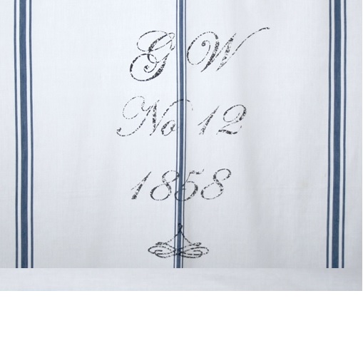 Hissgardin Gustaf blå gammaldags rullgardin shabby chic lantlig stil