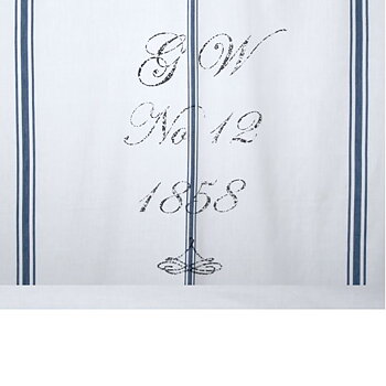 Hissgardin Gustaf blå gammaldags rullgardin shabby chic lantlig stil