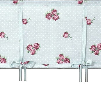 Hissgardin prickar och rosor turkosgrön 140 cm shabby chic lantlig stil