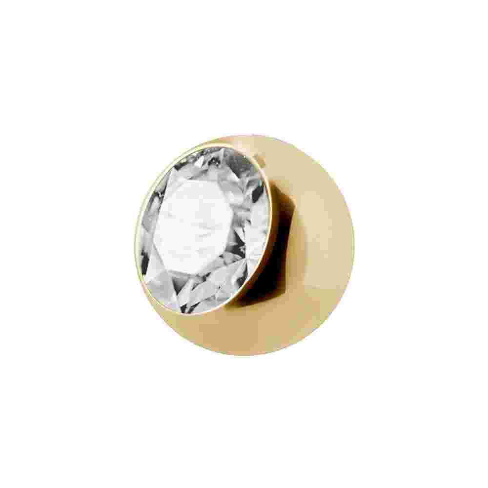 Extrakristall - 1,6 mm - Guld - Vit kristall