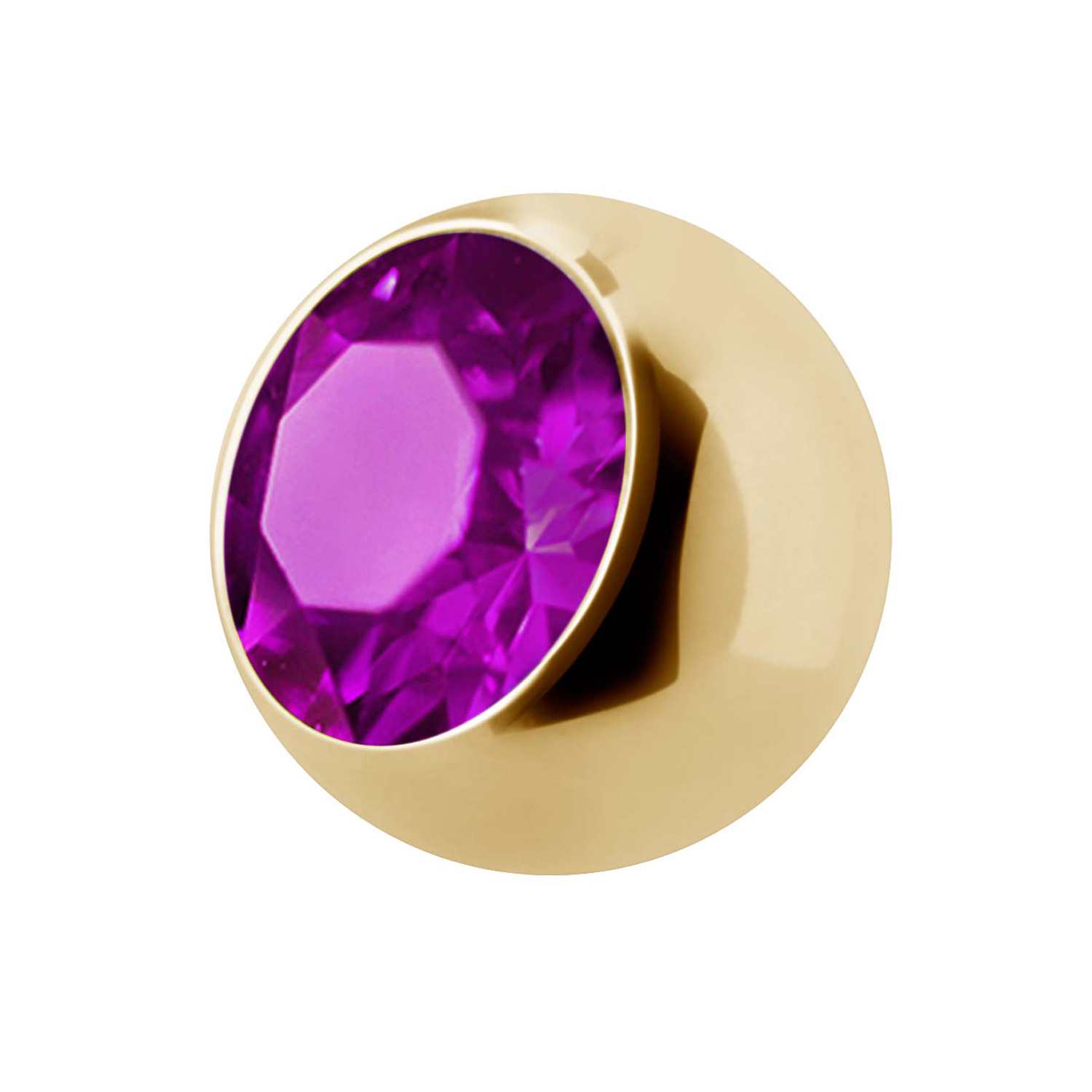 Extrakristall - 1,6 mm - Guld - Cerise kristall