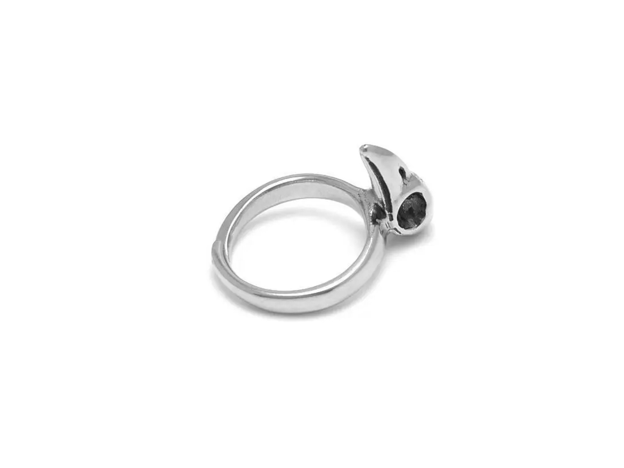 Fågelskalle Ring, Fågel Smycke i Tenn - 4