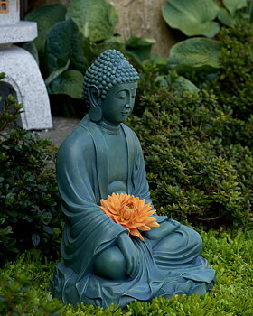 Vacker Och Stor Buddha - Jade Grön