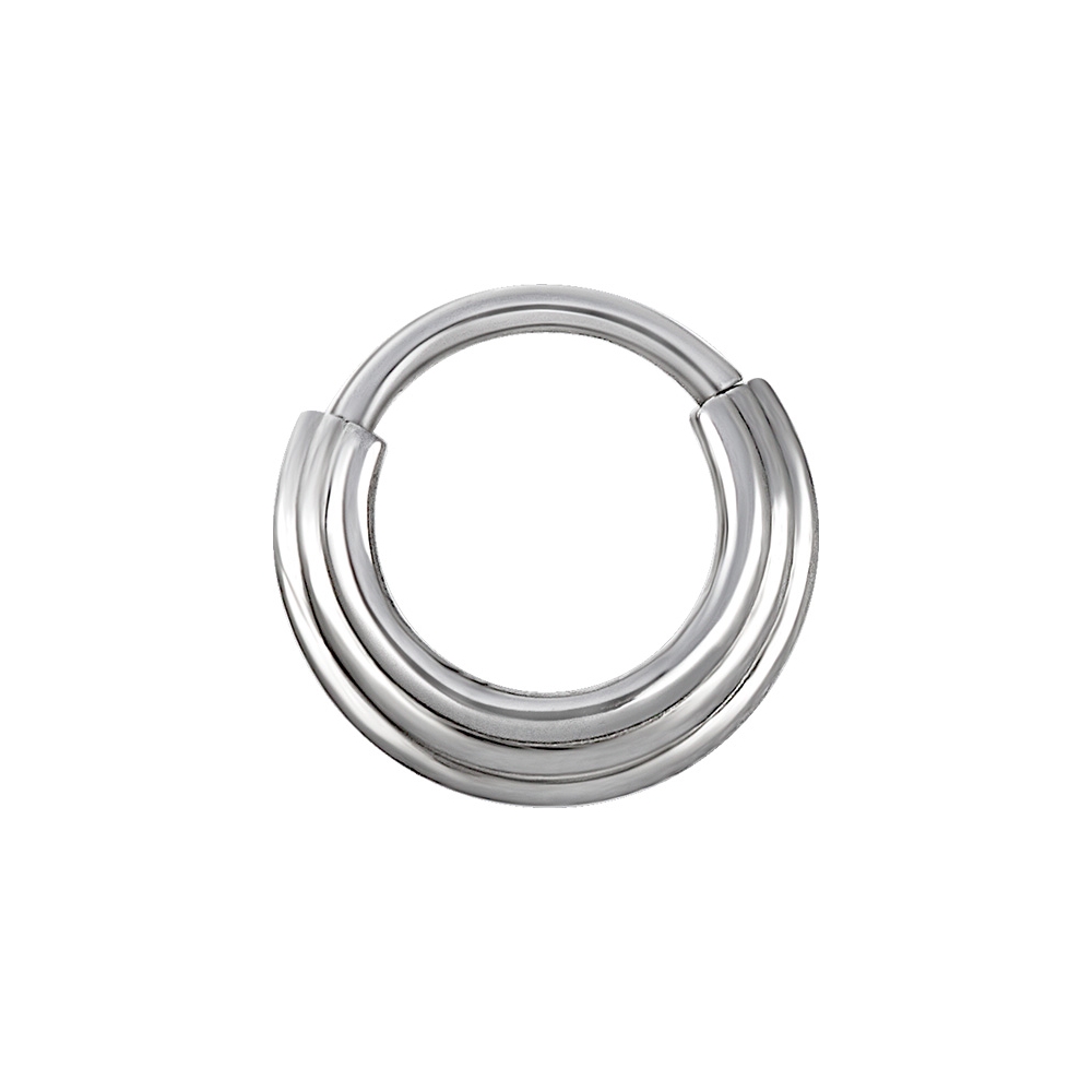Clicker hinged piercingring - 1,2 mm - kirurgstål