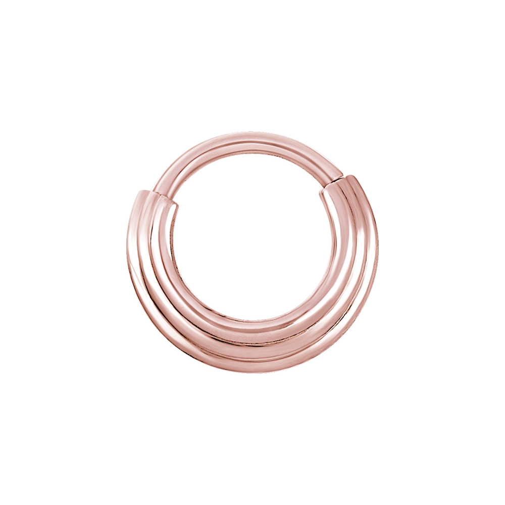 Clicker - piercingring  i roséguld - 1,2 mm - 8 mm