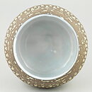 Mari Simmulson (Mexico 1960s) Brown Swelling Bowl with Relief Decor 18/9 cm