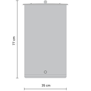 Stainless juice container with floating lid, 65 liter
