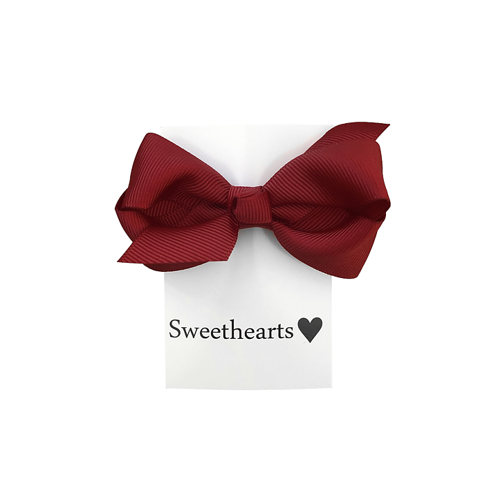 Sweethearts Hårrosett Classic Small MÖRKRÖD 25-pack
