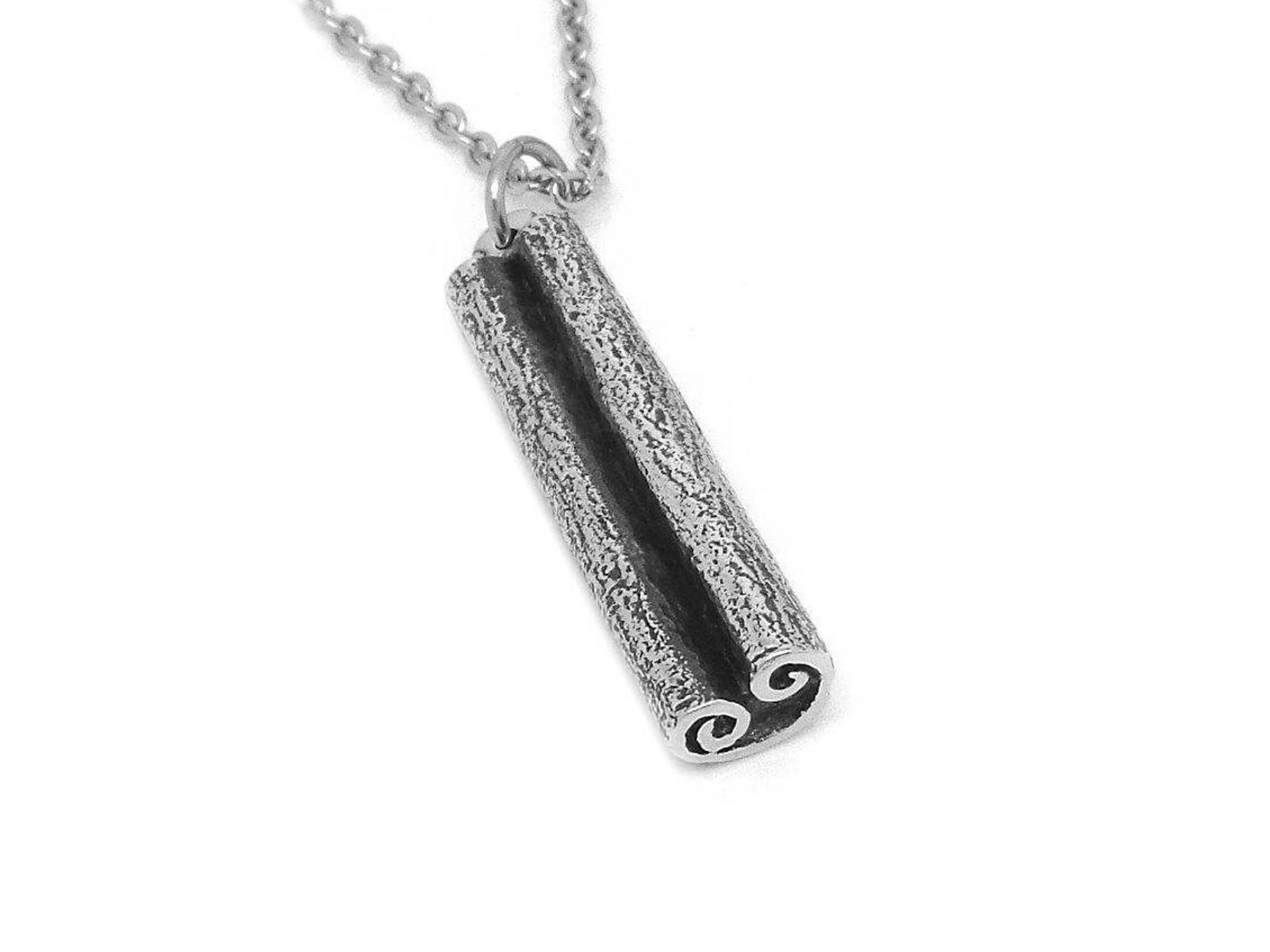 Kanelstång Halsband, Kanel Smycke i Tenn - 2