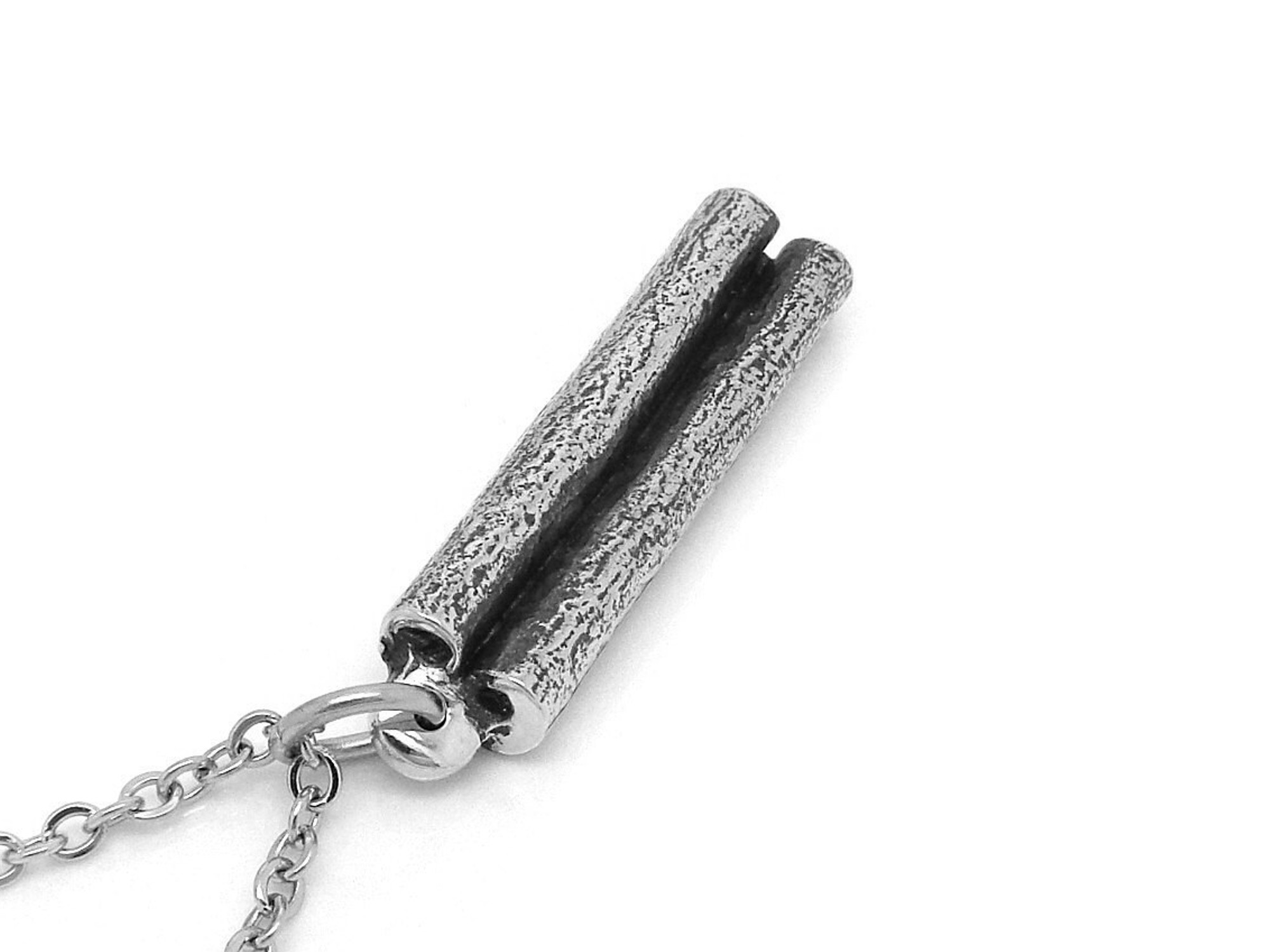 Kanelstång Halsband, Kanel Smycke i Tenn - 4