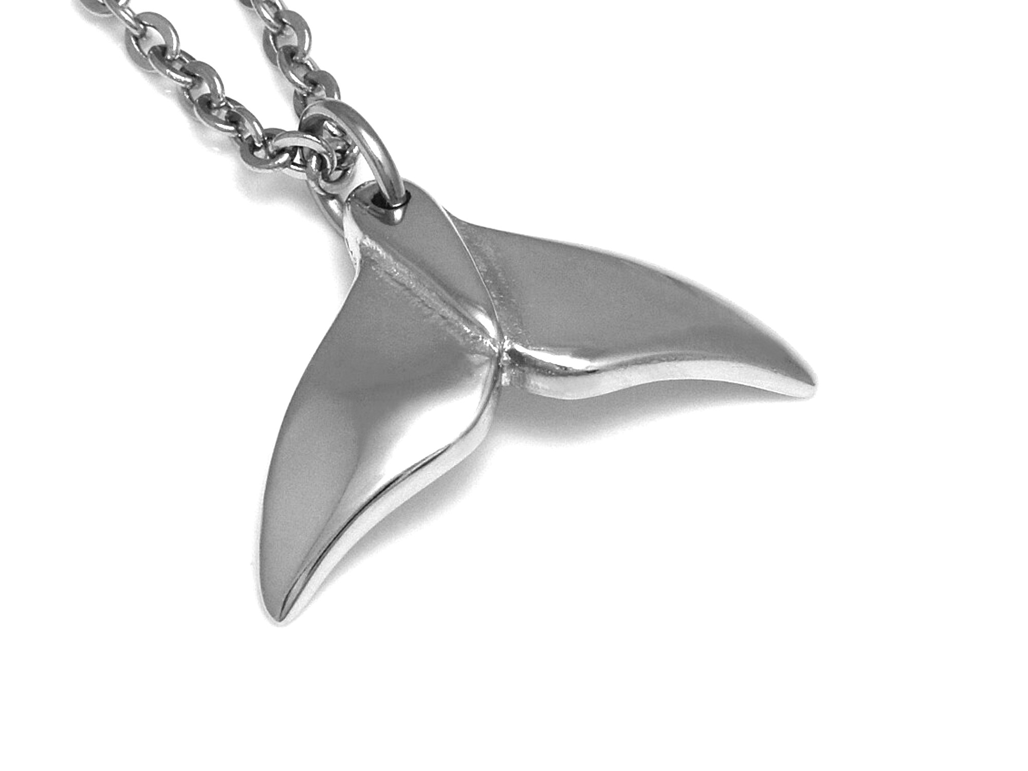 Blåvalsfena Halsband, Val Smycke i Tenn - 2