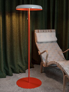 MUSHROOM Golvlampa Röd/Vit Örsjö belysning