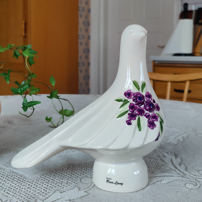  Rosa Ljung  fågel från Deco 