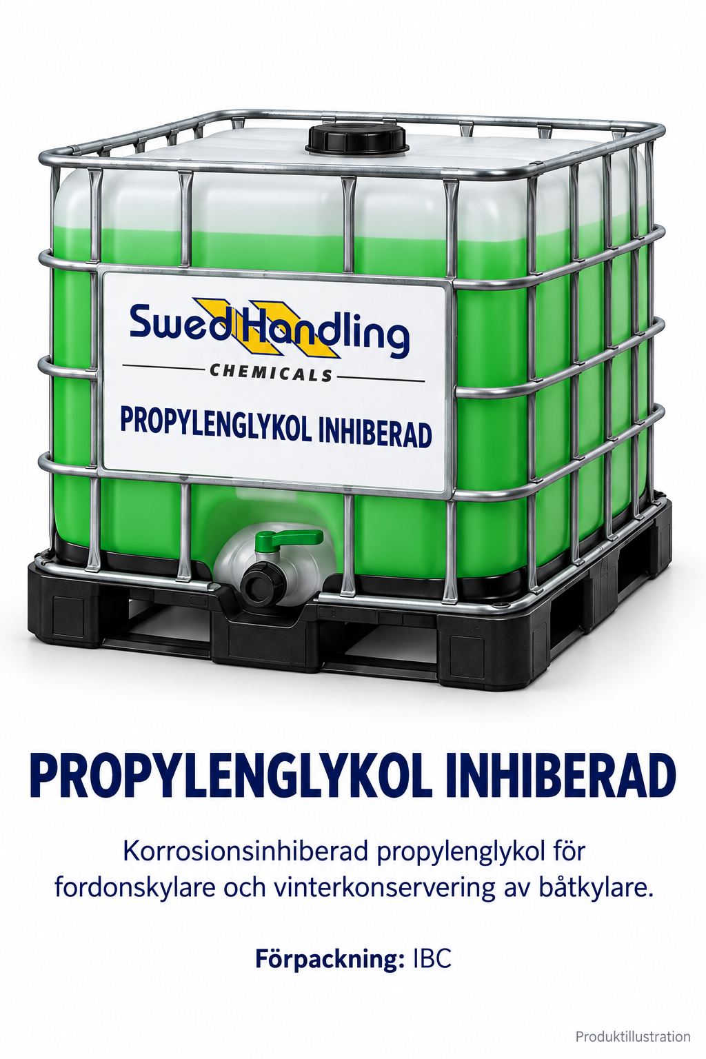 Standard (grönfärgad, propylen) Glykol 1000L