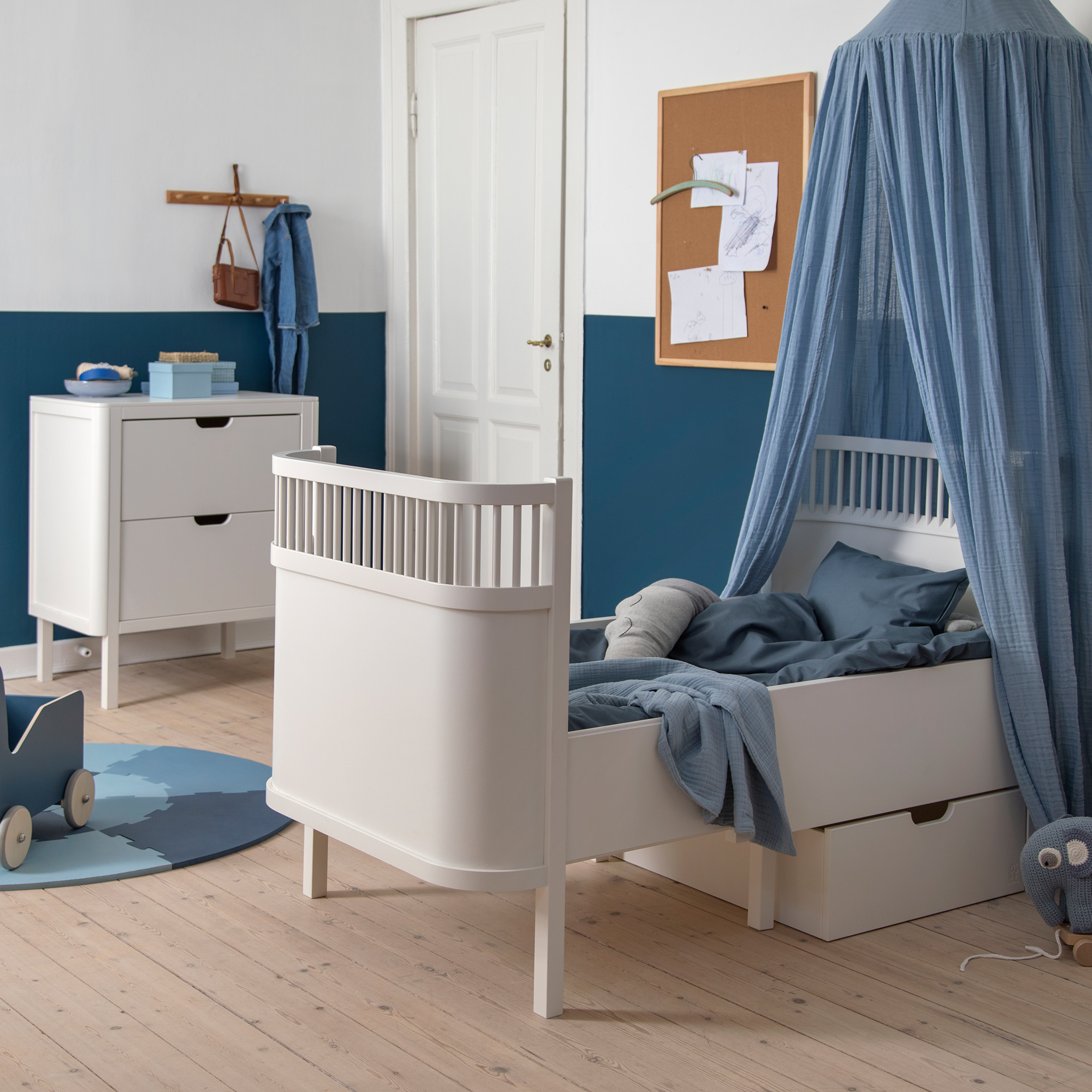 Sebra säng Baby och Junior vit - 12